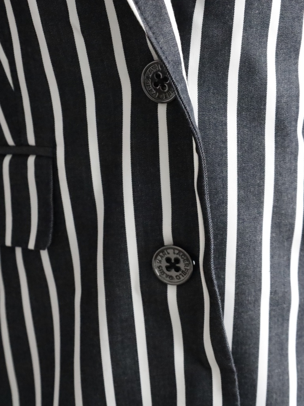 Karl Lagerfeld Striped Statement Blazer - Picture 6 of 9